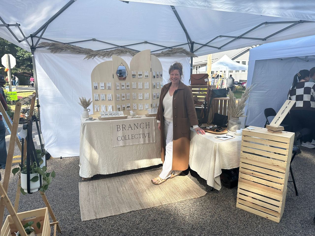 The Branch Collective booth of handmade goods at 715 Harvest Fest